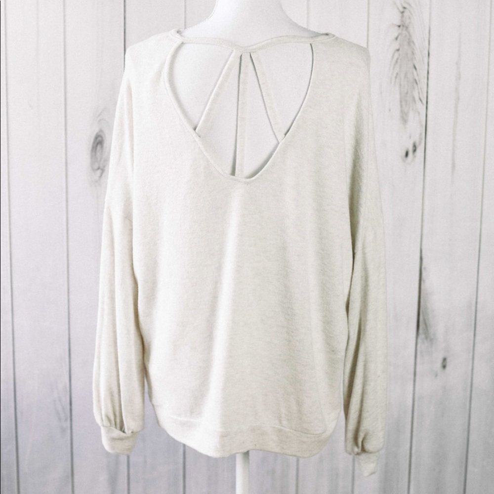 🎈Charley- oatmeal cage back top - Picture 2 of 8